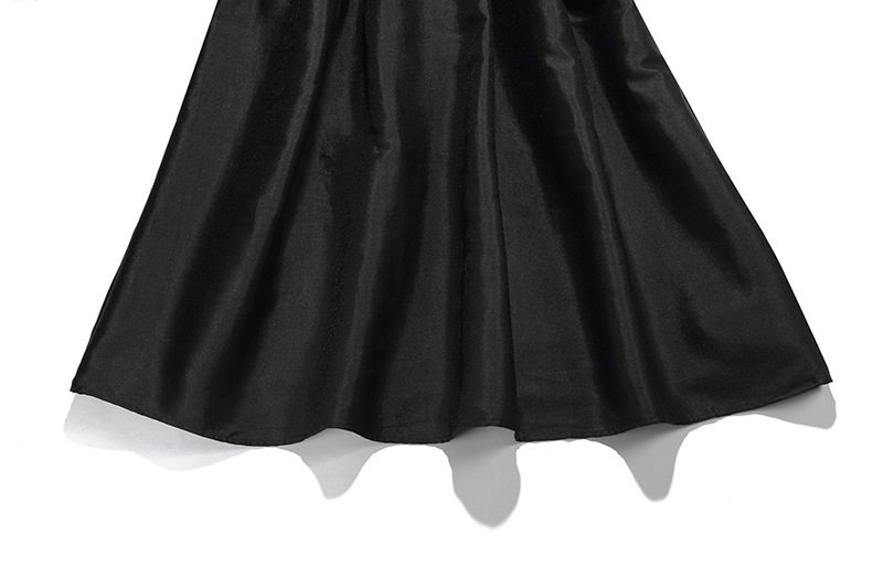 Đầm maxi nữ thắt eo cổ tròn không tay midi dáng chữ A — Hắc chi tiết 12