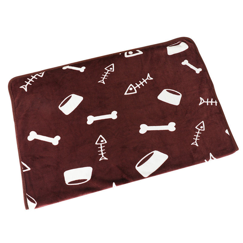 Pet blanket factory direct dog blanket super soft warm coral fleece kennel mat cat dog wholesale cat cage