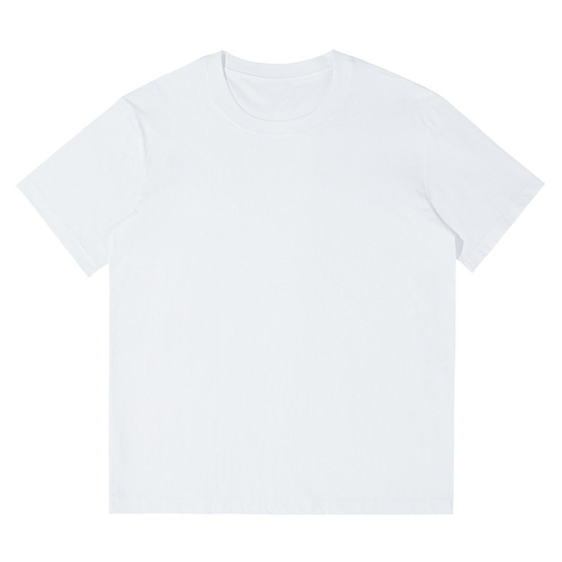 Pure Cotton Men's Short-Sleeve T-Shirt, White Half-Sleeve Summer Clothing, Men's Solid Color All-Cotton T-Shirt, Casual and Versatile