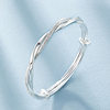 Same Style Mobius Twist Push-Pull Silver-Plated Bracelet for Women, Fashionable and Unique Twist Bracelet Jewelry Factory Wholesale