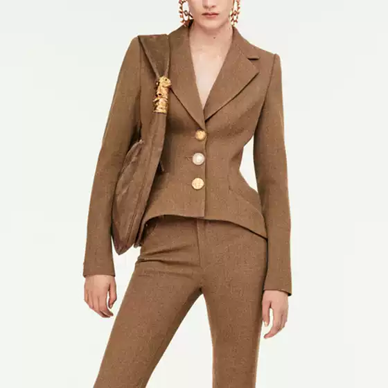 European and American Style Commuter Fashion Small Blazer 2026 Summer New Niche Design Women's Formal Suit Jacket