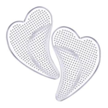 Wholesale Flat Foot Arch Insole Magnetic Insole Flat Foot Pad Silicone Soft and Comfortable Foot Arch Pad Shock Absorbing Half Size Pad