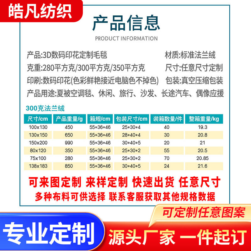 Cross-Border Amazon Multi-Purpose Customized Digital Printing Flannel Blanket Cover Blanket Air Conditioning Blanket Factory Wholesale