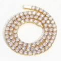 Gold spring buckle 4mm tennis chain