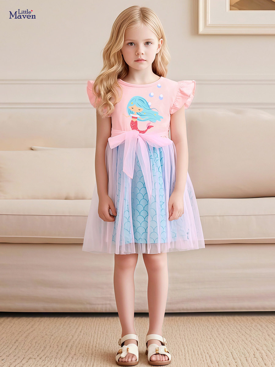Girls' Cute Dress Wholesale from Factory, Summer Kids' Dress