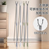Clothes Drying Rod with Extendable Fork, Retractable Clothes Fork Rod for Home Balcony, Stainless Steel Clothes Drying Rod