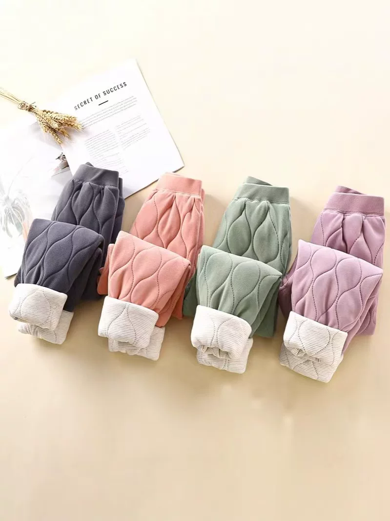 Kids' School Uniform Thermal Pants, Thickened Base Layer for Big Kids, Student Uniform Inner Wear Warm Essential