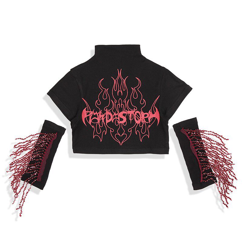 黒のトップス(袖含む)