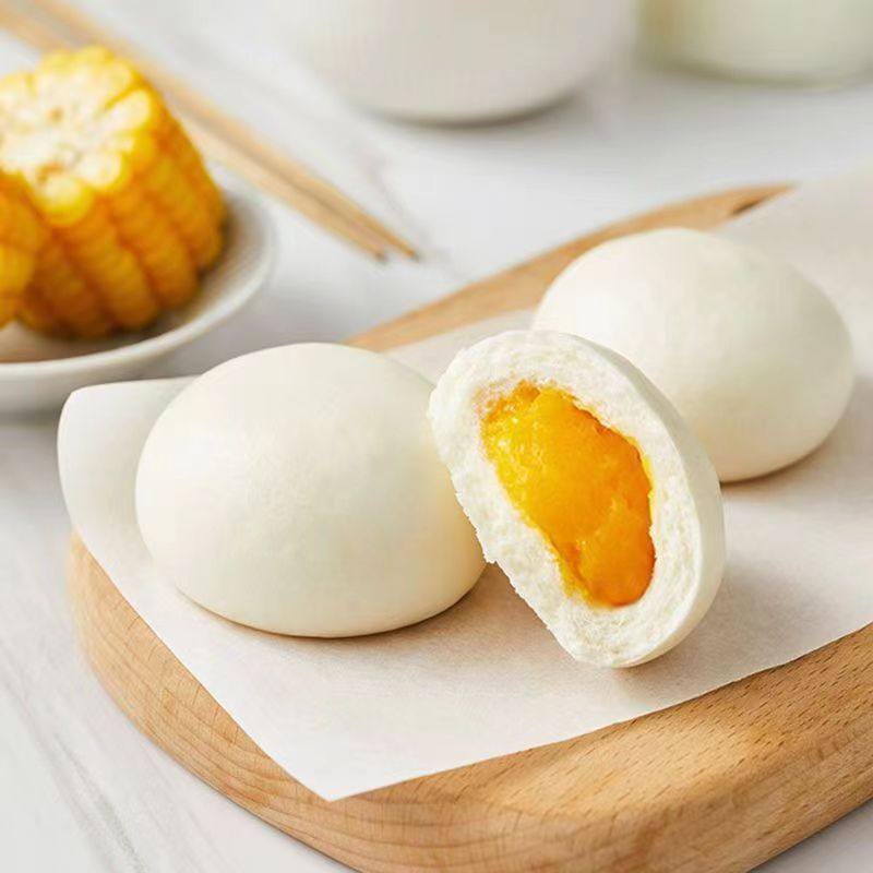 Miss milk yellow bean bag 1.5kg breakfast steamed buns frozen milk-flavored steamed buns family pack commercial wholesale instant food