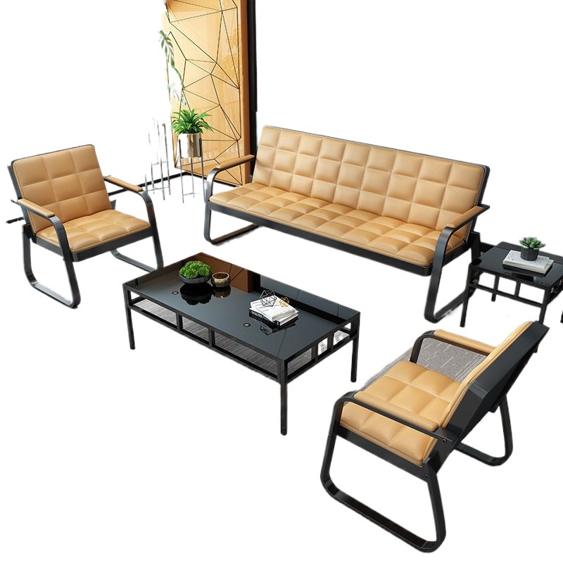 办公沙发简约现代接待出租屋三人办公室沙发组合简易单人沙发耐用