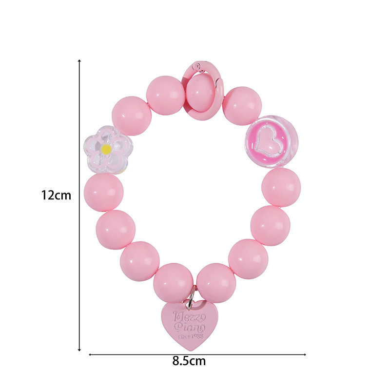 New candy color bracelet pendant acrylic beaded mobile phone chain fresh sweet anti-lost mobile phone case lanyard ornaments