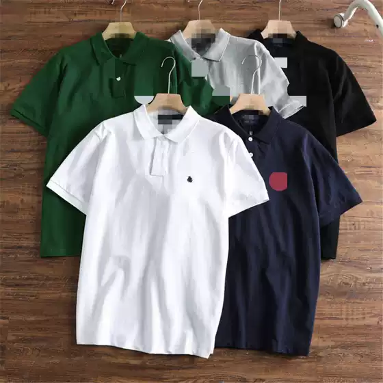 2025 Summer Foreign Trade Rl Polo Shirt Men's Short Sleeve T-Shirt with Turn-Down Collar and Embroidered Pony Logo Casual Wear