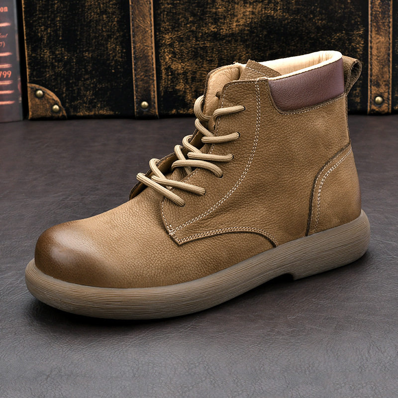 Handmade Top Layer Cowhide Vintage Martin Boots Men's