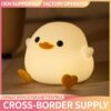 Doudouya Cross-Border Silicone Night Light Atmosphere Light Bedroom Bedside Lamp USB Charging Sleeping Pat Light Sensor Light