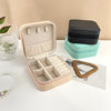 Jewelry Storage Box Cross-Border Portable Zipper Bag Travel Jewelry Earrings Earrings Pu Jewelry Storage Box