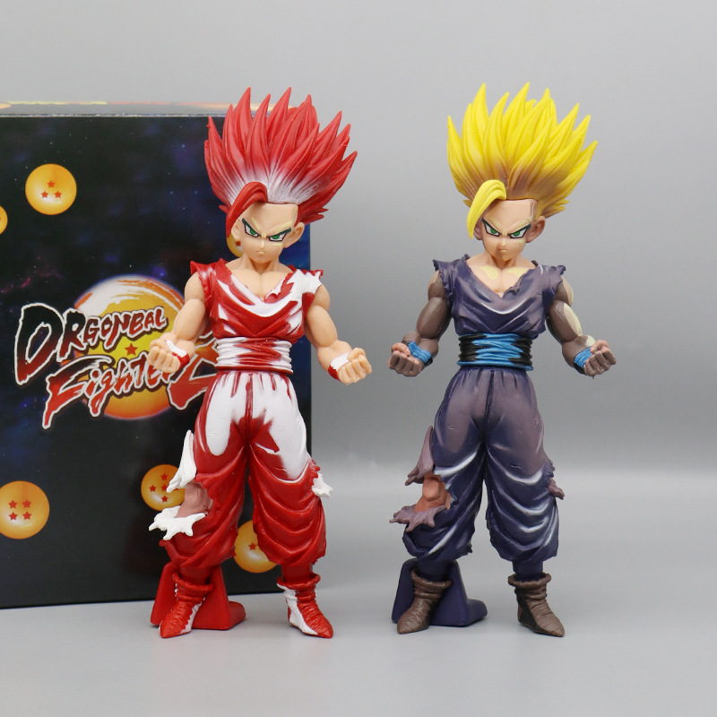 跨境新款七龙珠动漫手小号漫画色孙悟饭GK龟仙人战损模型摆件公仔 - 图0