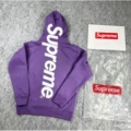 E550 # Classic large logo hooded sweatshirt purple