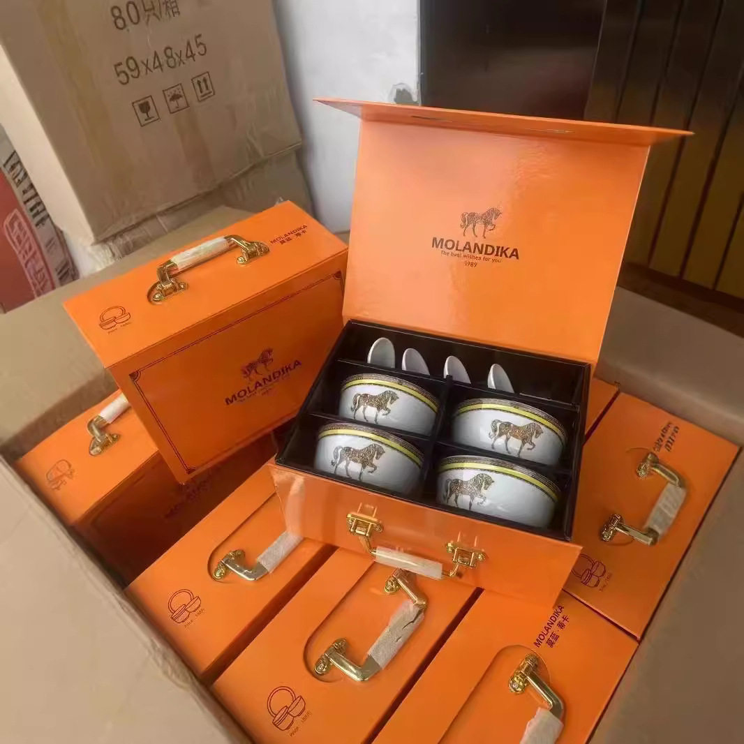 Morantika Hermès Popular Tableware Low-Bone Ceramic Bowl Casual Gift Household Gift Wholesale Holiday Gift