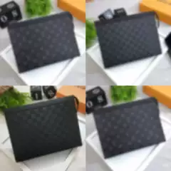 2026 New Korean Style Casual Clutch Bag for Men, Plaid Wrist Bag, Document Bag, Fashionable and Stylish Clutch Bag, Waterproof