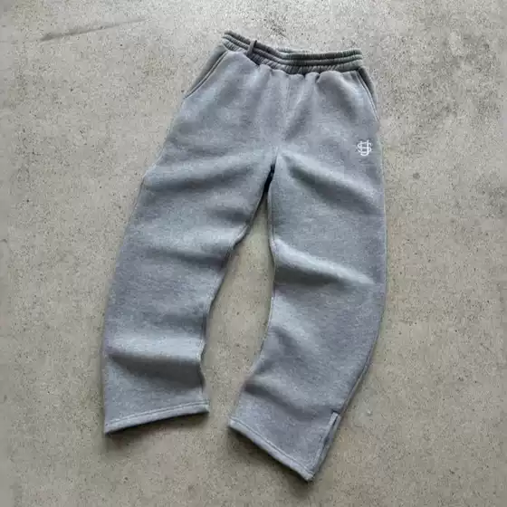 Cross-Border Trendy Brand Suvene Street-Style Embroidered Zippered Straight-Leg Pants Casual Unisex Sports Sweatshirt and Sweatpants