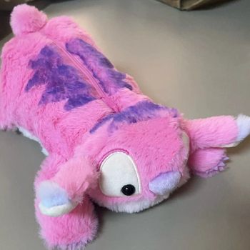 Pink Stitch Stuffed Pen Bag Soothing Doll Cute Cartoon Stationery Bag Storage Bag Gift