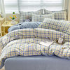 Class A Small Fresh Thickened Sanding Four-piece Set Washed Cotton Bed Sheet Quilt Cover Pillowcase Student Dormitory Three-piece Cover ins