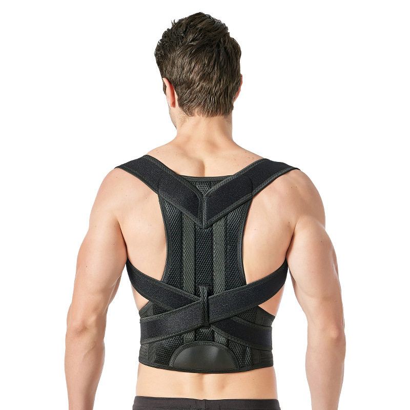 Cross-Border Back Corrector Adult Posture Correction Belt to Correct Back Teenagers Men's Open Shoulder Straight Back Shoulder and Back Stretcher