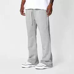 Cross-border men's wide pants 220g flared pants autumn and winter new loose sports solid color all-match casual pants in stock