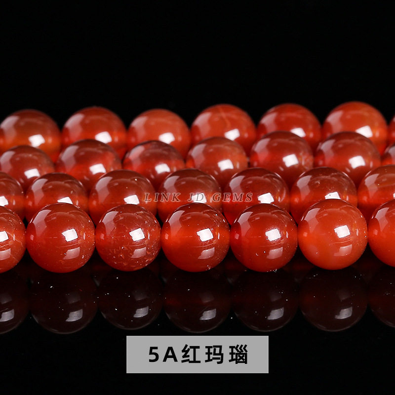 厂家直供饰品配件红玛瑙散珠饰品配件diy串珠玛瑙珠子半成品批发