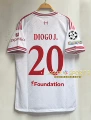 2627 liverpool away custom jersey #20 with champions league armband