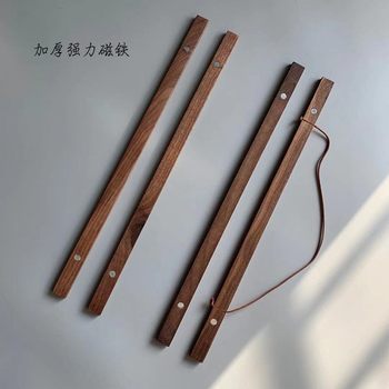 Black Walnut Picture Frame Hanging Picture Clip Magnetic Poster Frame Solid Wood Hanging Scroll Rod Export Amazon Decorative Picture Frame Hanging Scroll