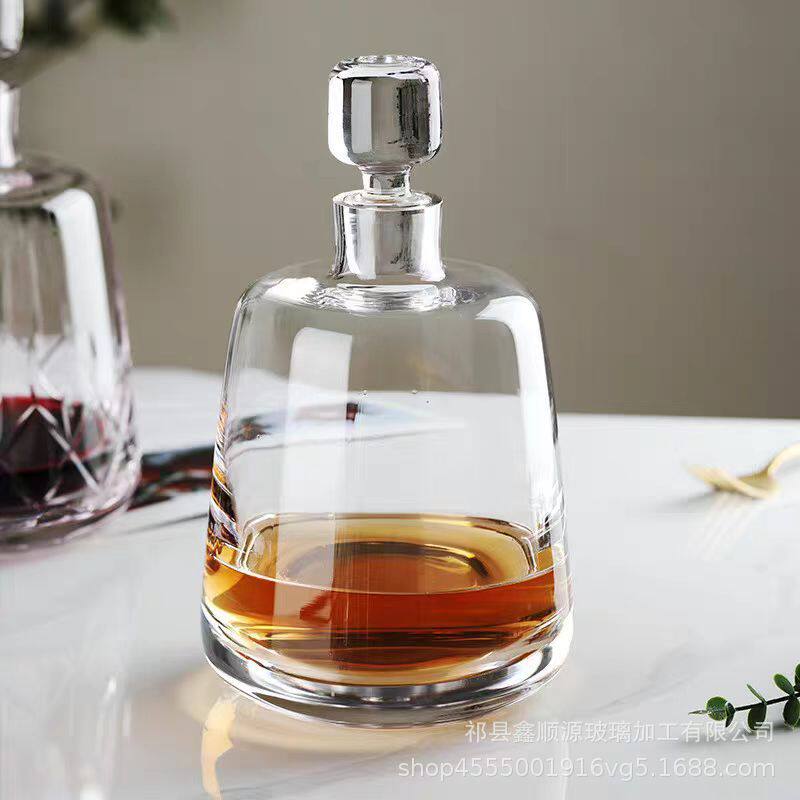 Light Luxury Model Room Decorative Handmade Wine Jug Decanter Household Crystal Glass Whisky Wine suit