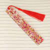 Cross-border New Creative Shiny Crystal Rectangular Bookmark Handmade DIY Transparent Acrylic Tassel Bookmark