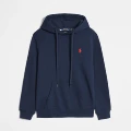 Pullover in royal blue with red label