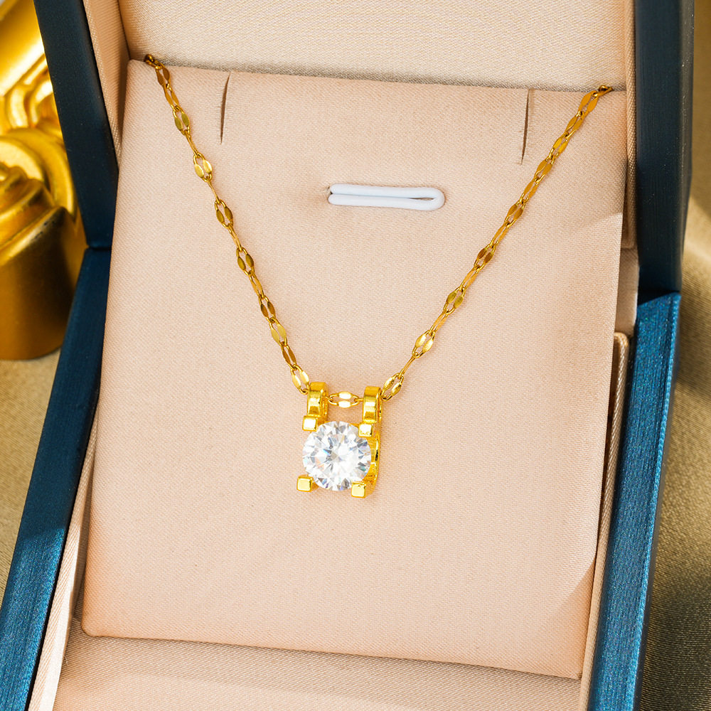 231 幾何学模様のネックレス - ゴールド