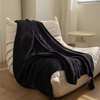 Scandinavian Retro Style Velvet Blanket Classy Knitted Blanket Office Nap Blanket Black Classy Sofa Blanket