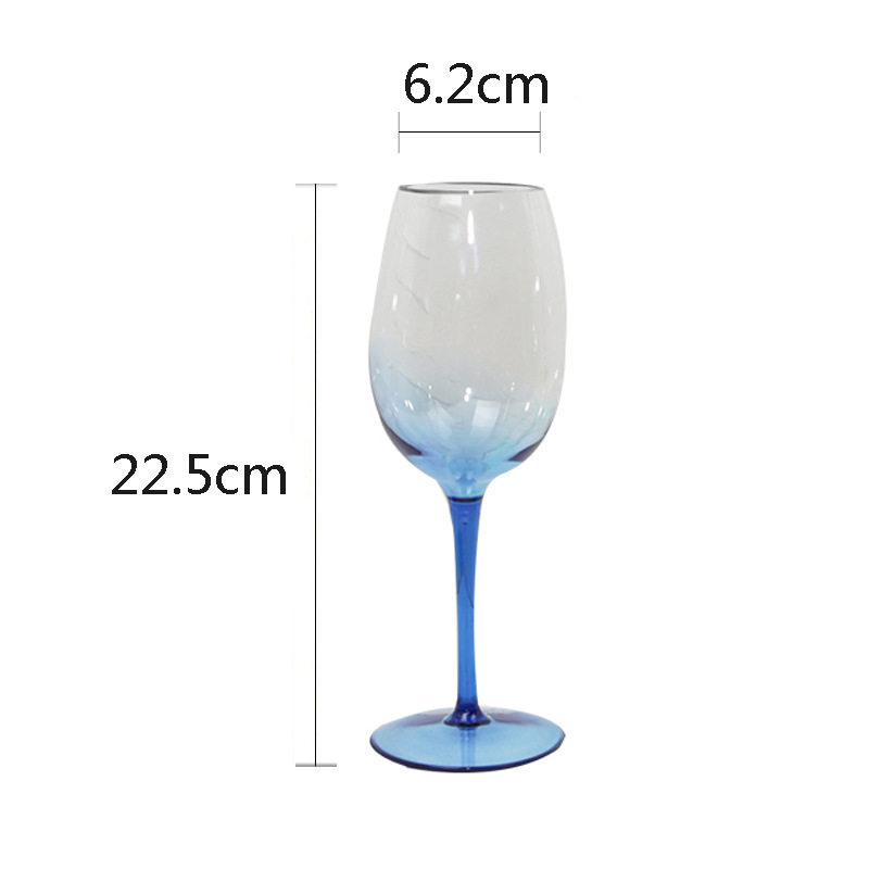 Cross-Border Hotel Creative Tall Wine Glasses Plastic Wine Glass Set Available in Three Colors for Wine