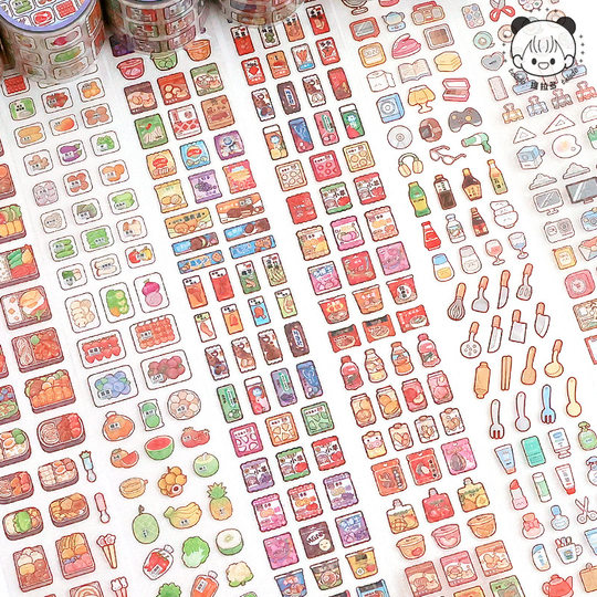 Tiradodo supermarket pet waterproof hand account tape color decorative pattern film snacks hand account tape wholesale