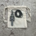 Gray sword necklace