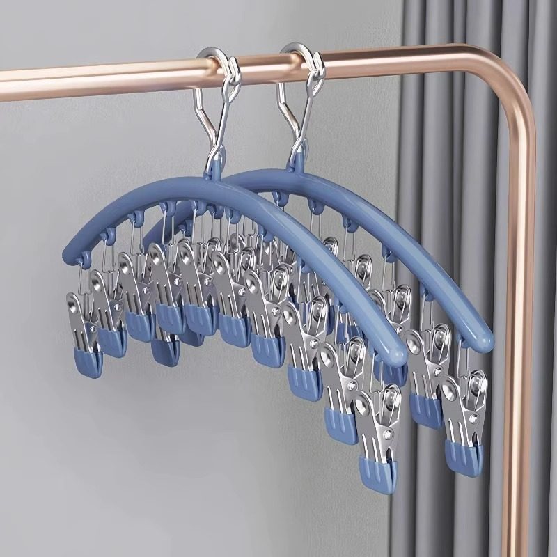 Multifunctional stainless steel clothes clip socks clip home drying rack baby clothes underwear storage socks rack wholesale