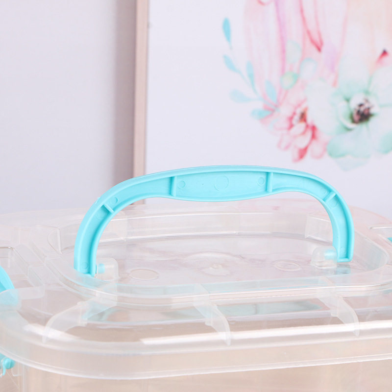 Plastic storage box transparent clothes storage box portable toy storage box clothes storage box dormitory household
