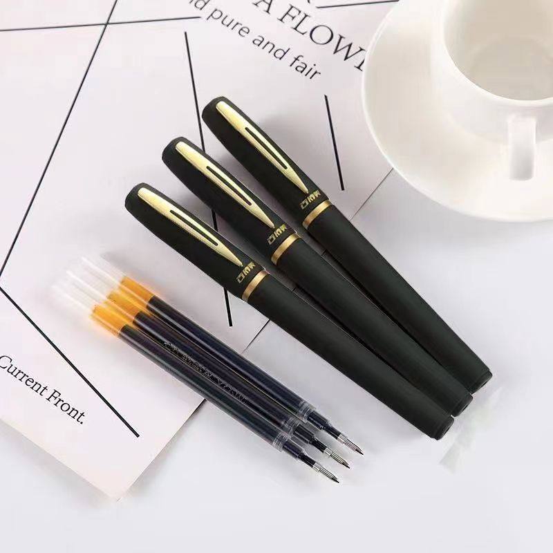 Business Signature Signature Gel Pen Black High-End Big Mac Large Capacity Thick Stroke Office Writing and Learning