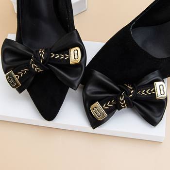 1 Piece Detachable Single-Layer Leather Flower Wheat Ear Buckle Decoration Shoe Buckle Shoe Clip High-Heeled Shoe Decoration