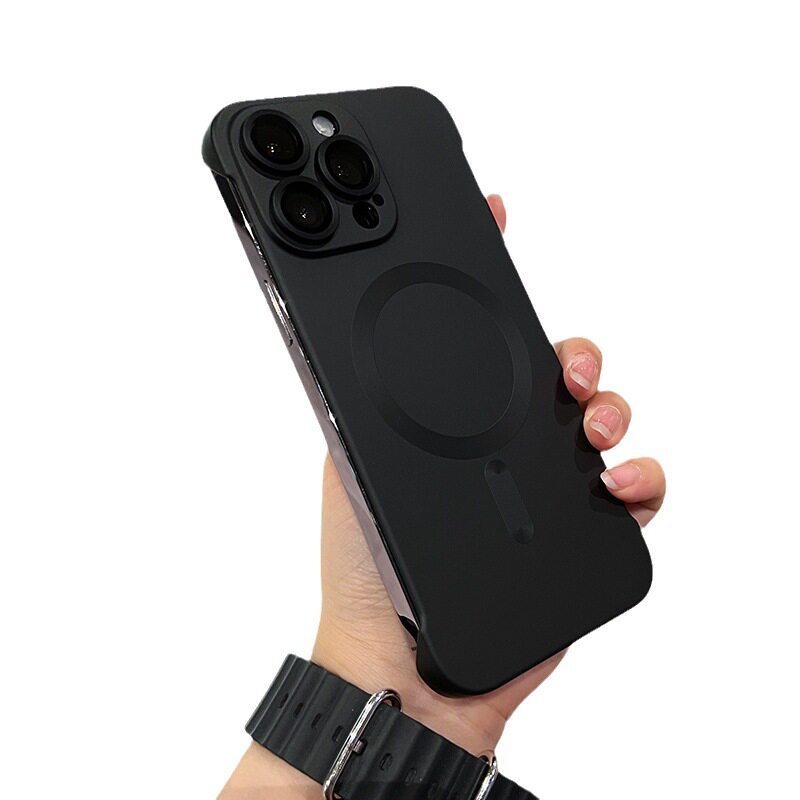 Suitable for Apple 17Pro Phone Case, iPhone 15Plus Magnetic Frameless Case, 16 High-End Case with Heat Dissipation, 14