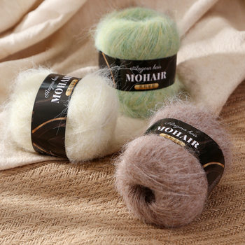 Alpaca Mohair 25g Medium Thick Long Hair Mohair Thread Hand Knitted Wool Hat Scarf Export