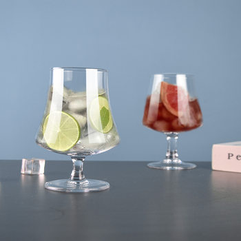 Ins Style Thin Waist High Glass Fruit Tea Cup Soda Bubble Water Cup Brandy Cup Drink Cocktail Cup