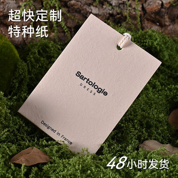 Special Paper, Simple Original Paper Feel, High-End Earth Paper Tag Design, Clothing Tag Customization, Clothing Tag Customization