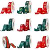 New Year Ribbon Christmas Tie Flowers Cake Gift Packaging Ribbon Christmas Number Decoration Red and Green Ribbon Roll Wholesale