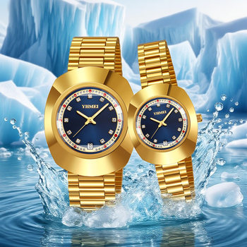 Cross-Border Fashion Diamond-Encrusted Scale Dial Watch for Men and Women, Quartz Watch for Couples, Personalized Trendy Luminous Waterproof Watch