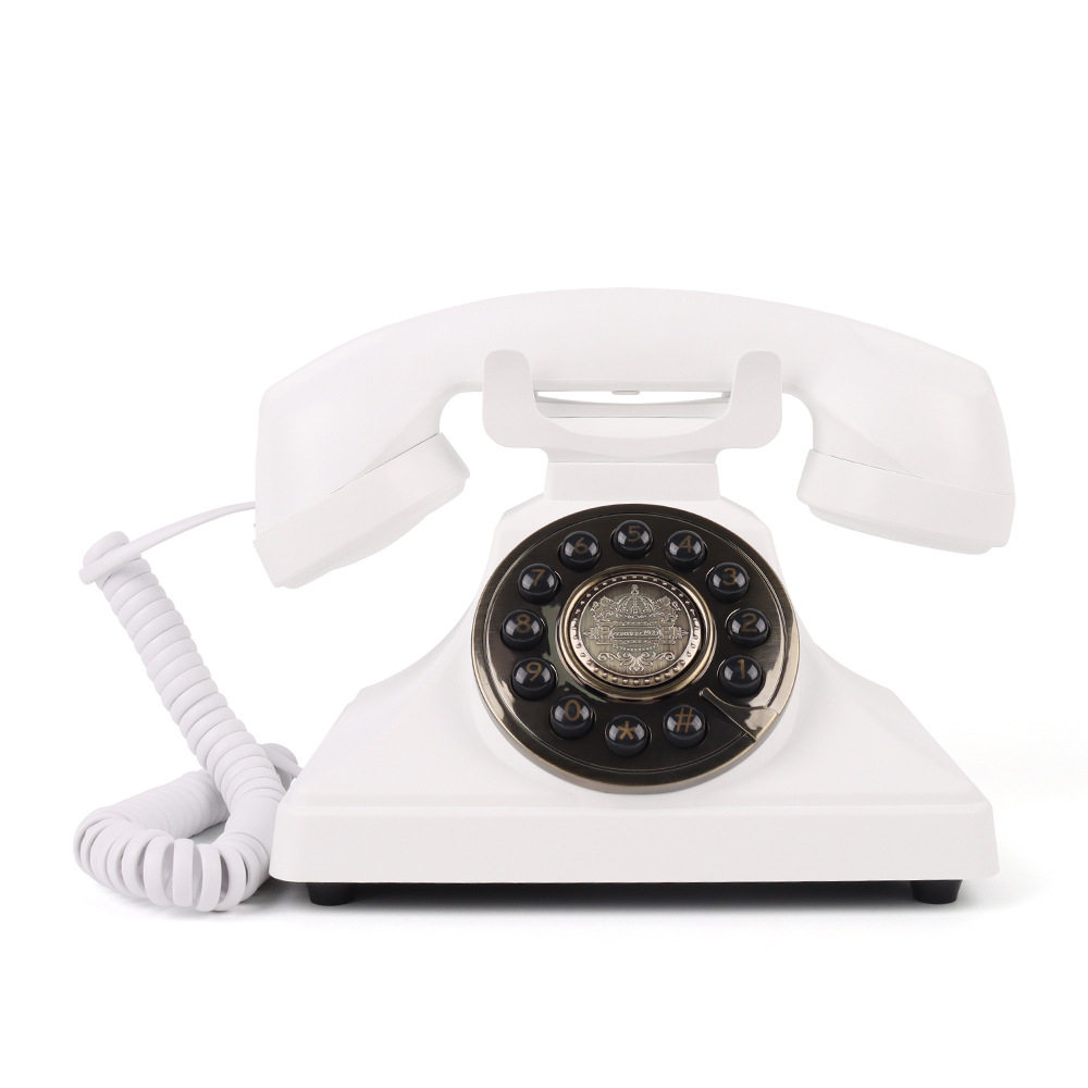 跨境复古电话机按键式電話固定座机客房办公家用酒店仿古电话厂家